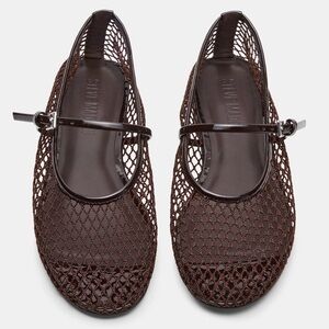 Steve Madden Brown Mesh Flats